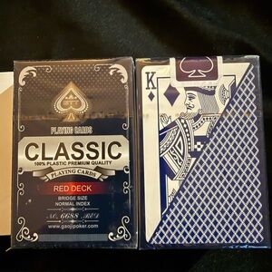 New Double Deck Classic Red and Blue Deck Playing Cards